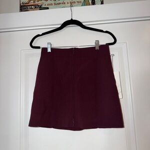 NWT Lululemon Burgundy Maroon Zip Front Athletic Mini Skirt - Small